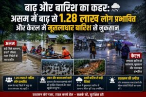 पूर्वोत्तर से दक्षिण तक मौसम का प्रकोप: बाढ़ और मूसलाधार बारिश ने बढ़ाई चिंता